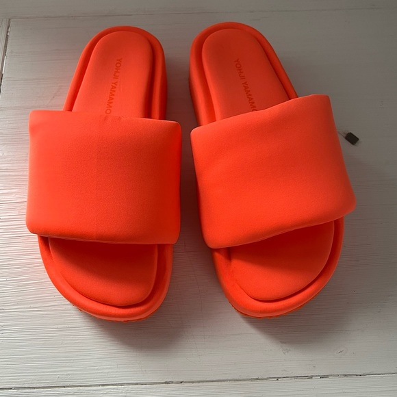 Y-3 Yohji Yamamoto & Adidas women’s neon orange sandals - Picture 2 of 9